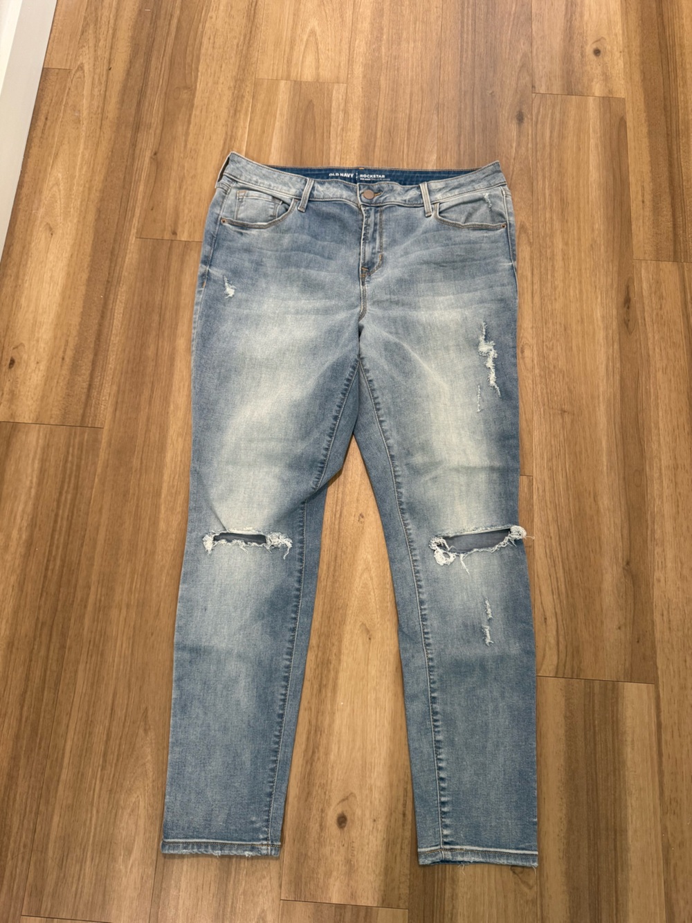 Old Navy Jeans mid rise Rockstar Light Blue Women’s Jeans - 14 Regular